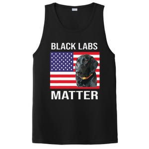 Veterans Day Black Labs Lives Matter Parody Labrador Dog PosiCharge Competitor Tank