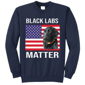 Veterans Day Black Labs Lives Matter Parody Labrador Dog Sweatshirt