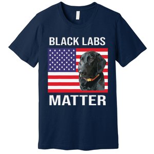 Veterans Day Black Labs Lives Matter Parody Labrador Dog Premium T-Shirt