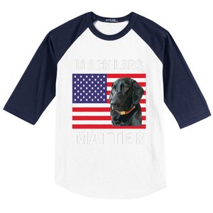 Veterans Day Black Labs Lives Matter Parody Labrador Dog Baseball Sleeve Shirt