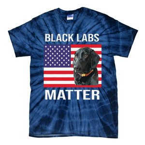 Veterans Day Black Labs Lives Matter Parody Labrador Dog Tie-Dye T-Shirt