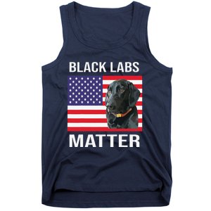 Veterans Day Black Labs Lives Matter Parody Labrador Dog Tank Top