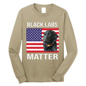 Veterans Day Black Labs Lives Matter Parody Labrador Dog Long Sleeve Shirt