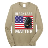 Veterans Day Black Labs Lives Matter Parody Labrador Dog Long Sleeve Shirt