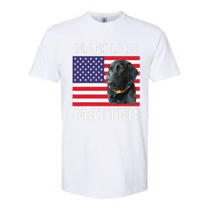 Veterans Day Black Labs Lives Matter Parody Labrador Dog Softstyle CVC T-Shirt