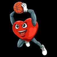 ValentineS Day Basketball Heart Basketball Valentines 7-Panel Snapback Hat