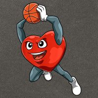 ValentineS Day Basketball Heart Basketball Valentines Cotton Canvas Backpack