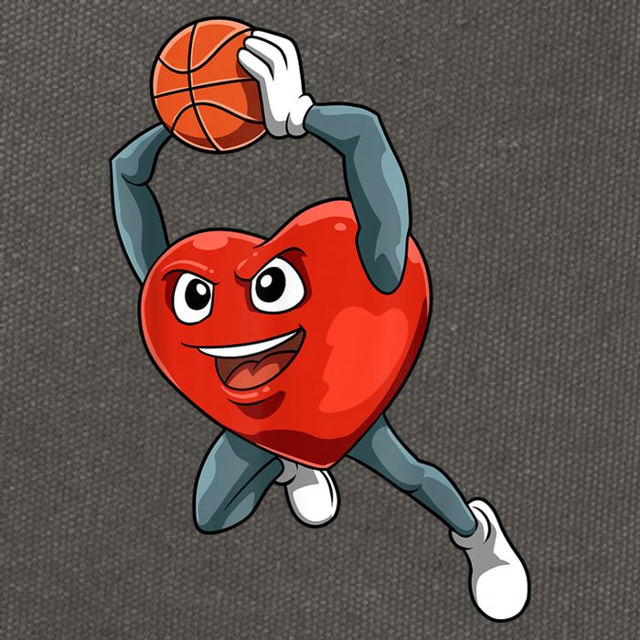 ValentineS Day Basketball Heart Basketball Valentines Cotton Canvas Backpack