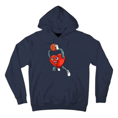 ValentineS Day Basketball Heart Basketball Valentines Tall Hoodie