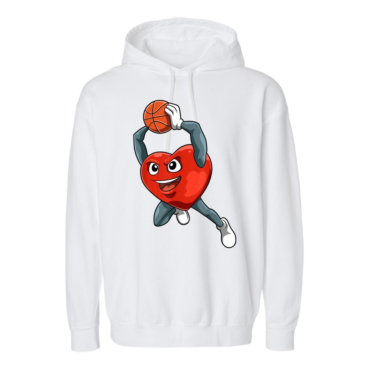 ValentineS Day Basketball Heart Basketball Valentines Garment-Dyed Fleece Hoodie