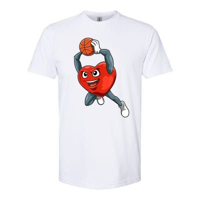 ValentineS Day Basketball Heart Basketball Valentines Softstyle CVC T-Shirt