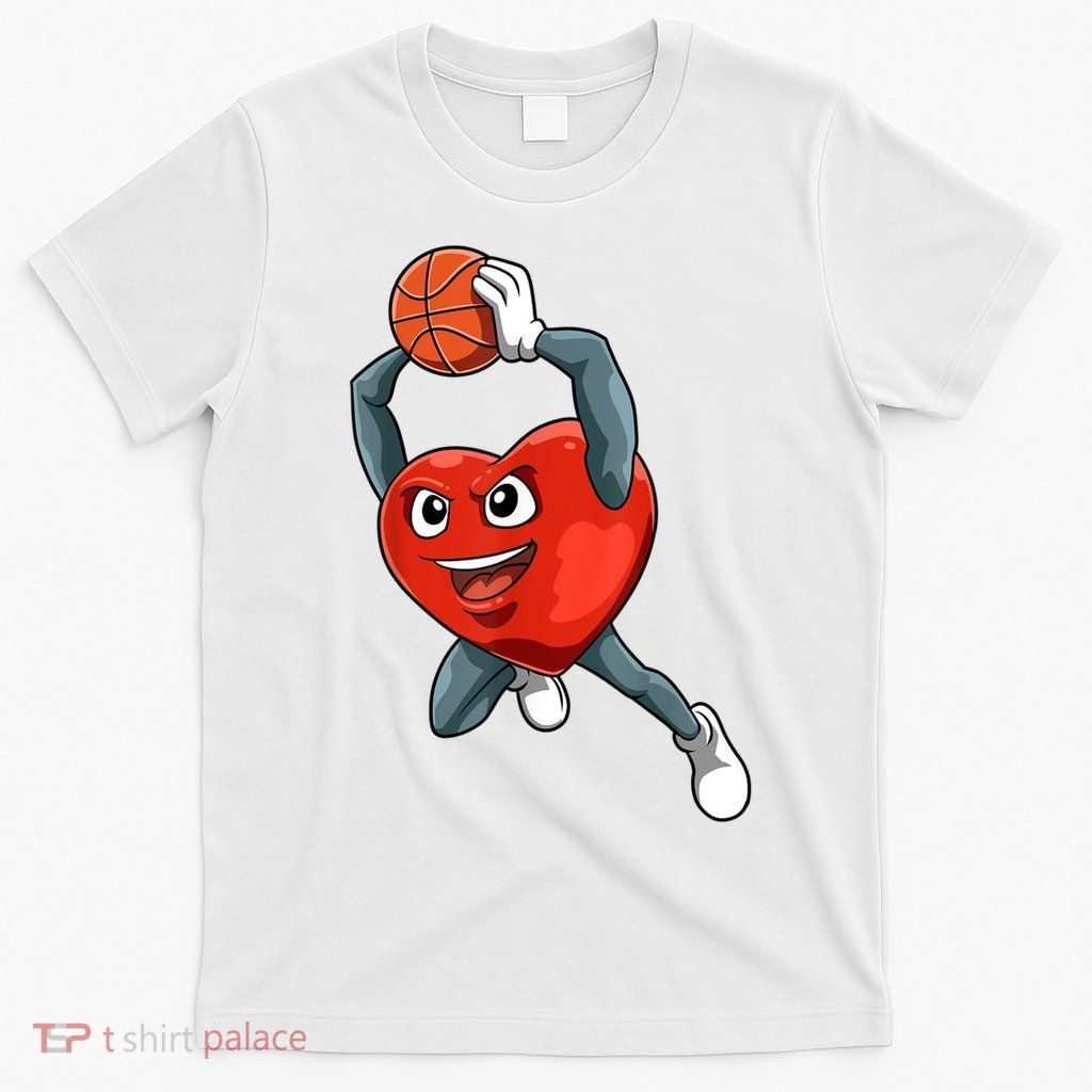 ValentineS Day Basketball Heart Basketball Valentines T-Shirt
