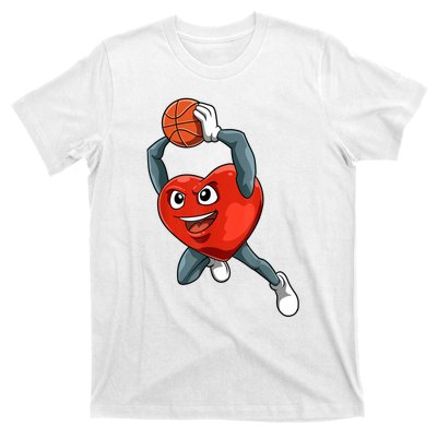 ValentineS Day Basketball Heart Basketball Valentines T-Shirt