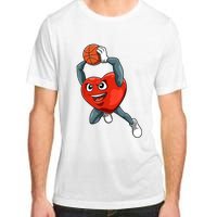 ValentineS Day Basketball Heart Basketball Valentines Adult ChromaSoft Performance T-Shirt