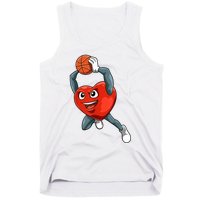 ValentineS Day Basketball Heart Basketball Valentines Tank Top