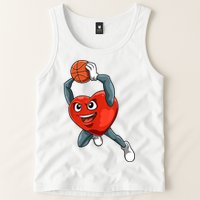 ValentineS Day Basketball Heart Basketball Valentines Tank Top