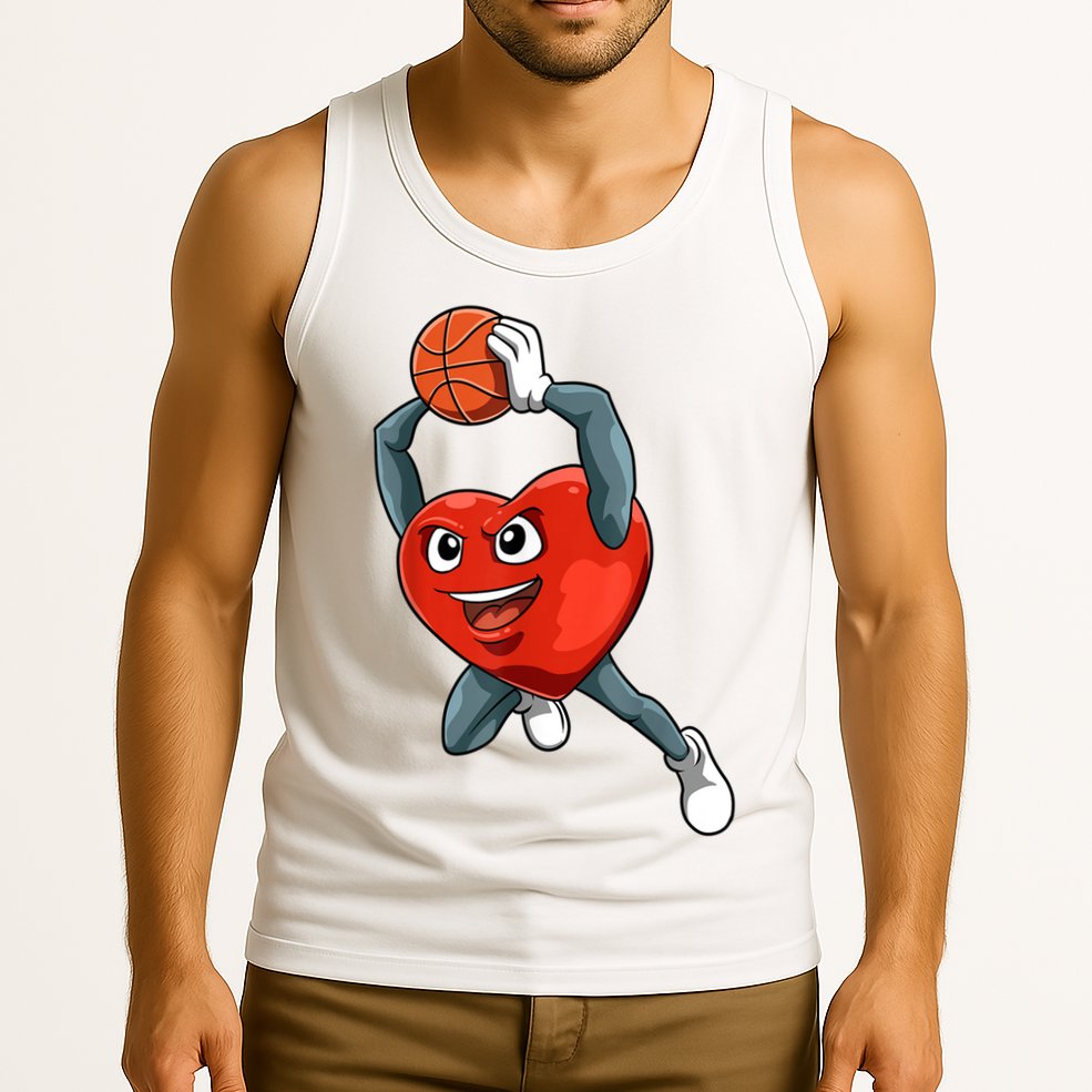 ValentineS Day Basketball Heart Basketball Valentines Tank Top