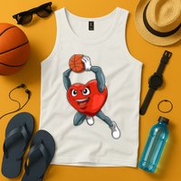 ValentineS Day Basketball Heart Basketball Valentines Tank Top