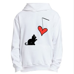 Valentines Day Black Cat Heart Toy Wo Girl Toddlers Urban Pullover Hoodie