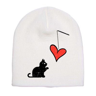 Valentines Day Black Cat Heart Toy Wo Girl Toddlers Short Acrylic Beanie