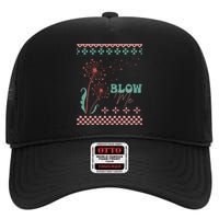 Valentine's Day Blow Me Ugly Sweater High Crown Mesh Back Trucker Hat