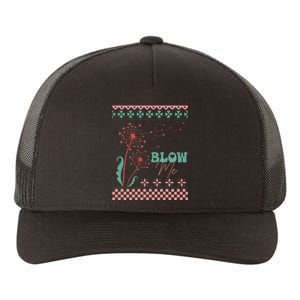 Valentine's Day Blow Me Ugly Sweater Yupoong Adult 5-Panel Trucker Hat