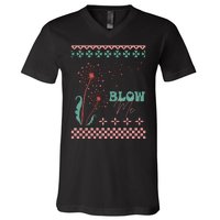 Valentine's Day Blow Me Ugly Sweater V-Neck T-Shirt