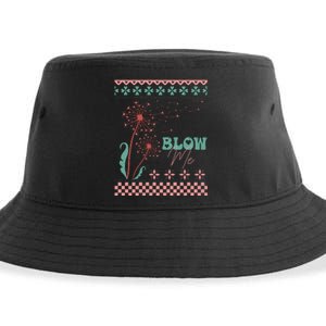 Valentine's Day Blow Me Ugly Sweater Sustainable Bucket Hat