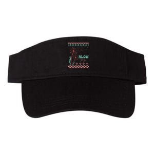 Valentine's Day Blow Me Ugly Sweater Valucap Bio-Washed Visor