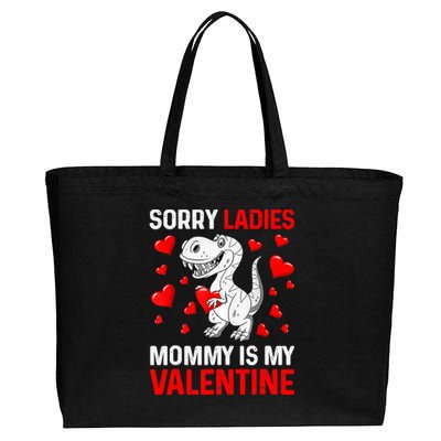 Valentines Day Boy Sorry Ladies Mommy Is My Valentine Cotton Canvas Jumbo Tote