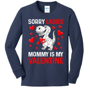 Valentines Day Boy Sorry Ladies Mommy Is My Valentine Kids Long Sleeve Shirt