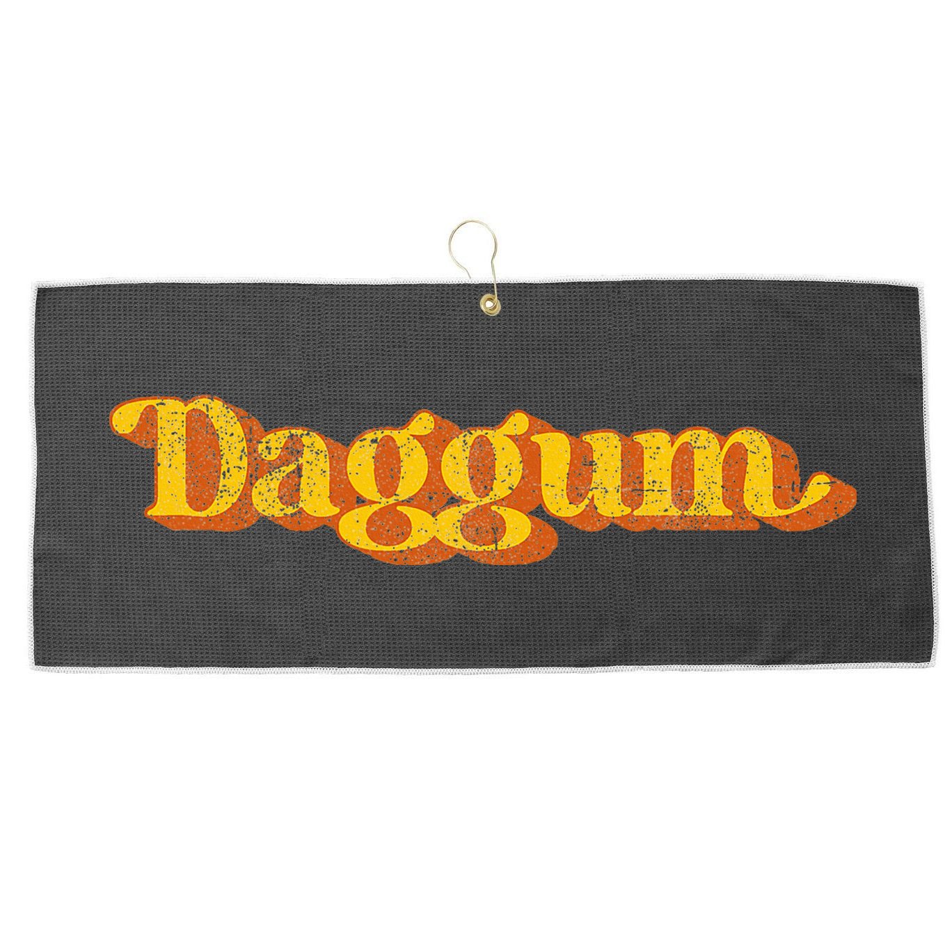 Vintage Daggum Country Funny Southern Slang Large Microfiber Waffle Golf Towel
