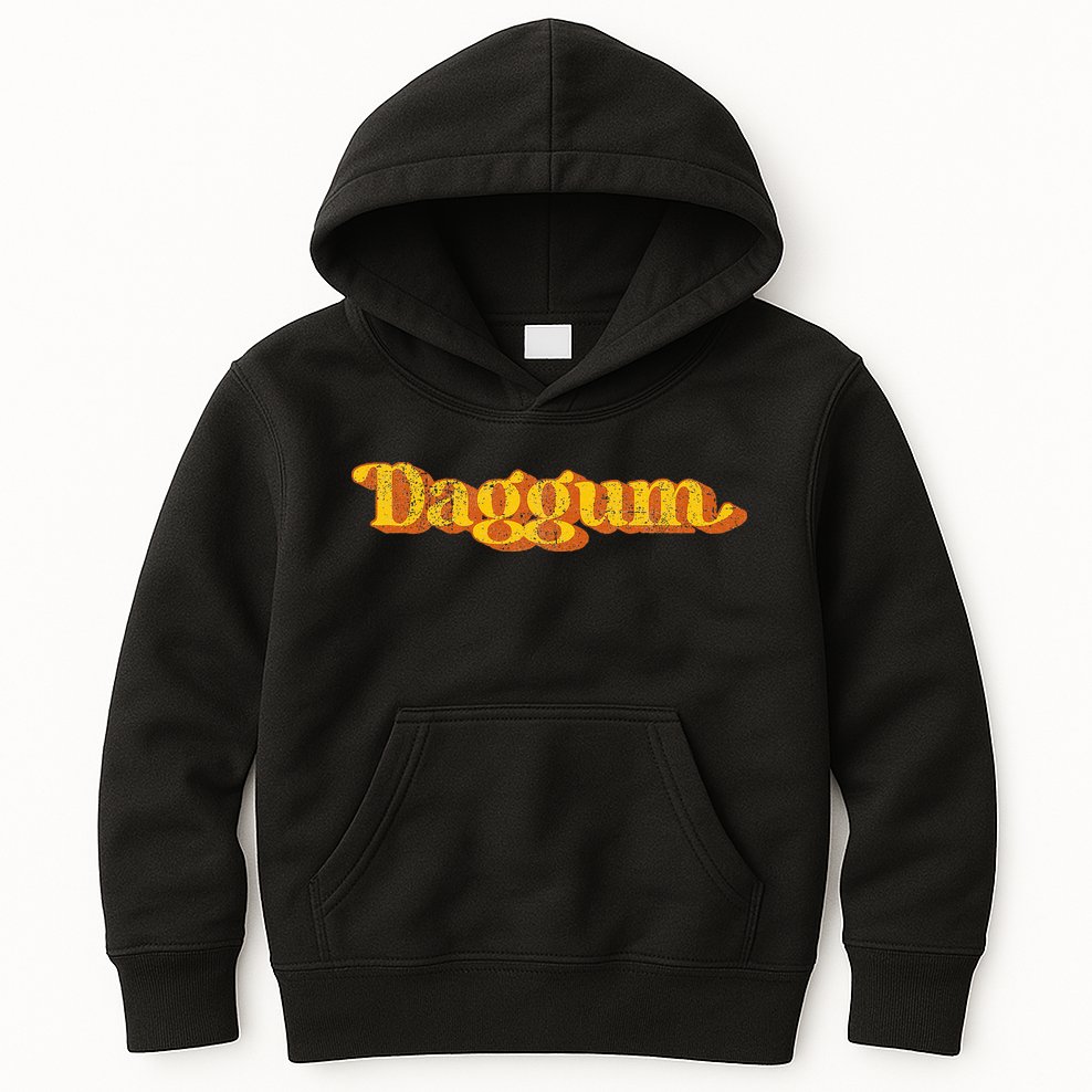 Vintage Daggum Country Funny Southern Slang Kids Hoodie