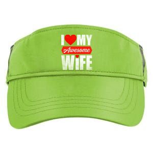 Valentines Day Couple I Love My Awesome Funny Wife Gift Adult Drive Performance Visor