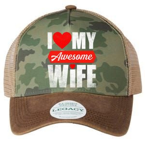 Valentines Day Couple I Love My Awesome Funny Wife Gift Legacy Tie Dye Trucker Hat