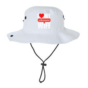 Valentines Day Couple I Love My Awesome Funny Wife Gift Legacy Cool Fit Booney Bucket Hat