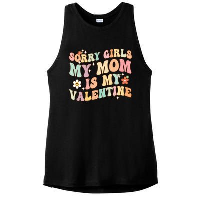 Valentines Day Cool Gift Mommy Is My Valentine Cool Gift Ladies PosiCharge Tri-Blend Wicking Tank