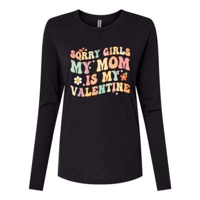 Valentines Day Cool Gift Mommy Is My Valentine Cool Gift Womens Cotton Relaxed Long Sleeve T-Shirt