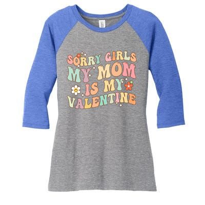 Valentines Day Cool Gift Mommy Is My Valentine Cool Gift Women's Tri-Blend 3/4-Sleeve Raglan Shirt