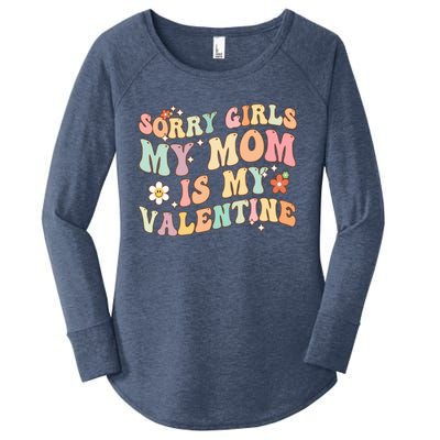 Valentines Day Cool Gift Mommy Is My Valentine Cool Gift Women's Perfect Tri Tunic Long Sleeve Shirt