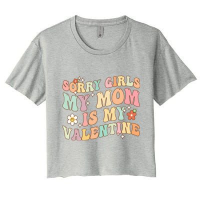 Valentines Day Cool Gift Mommy Is My Valentine Cool Gift Women's Crop Top Tee