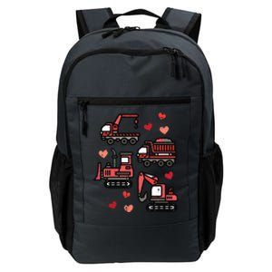 Valentines Day Construction Trucks Funny Daily Commute Backpack