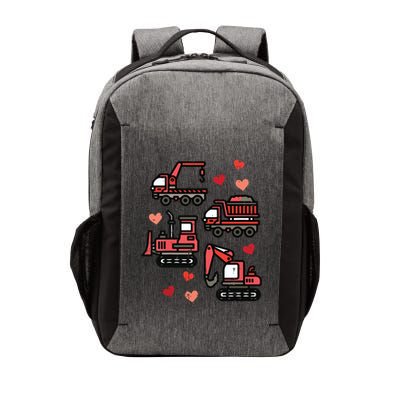 Valentines Day Construction Trucks Funny Vector Backpack