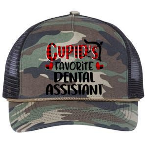 Valentines Day Cupid Favorite Dental Assistant Buffalo Plaid Funny Gift Retro Rope Trucker Hat Cap