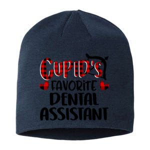 Valentines Day Cupid Favorite Dental Assistant Buffalo Plaid Funny Gift Sustainable Beanie