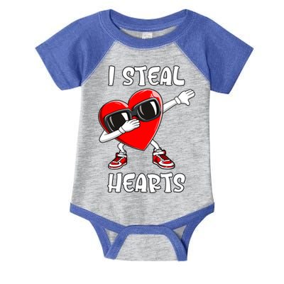 Valentines Day Cool Gift Love Dabbing Heart Great Gift Infant Baby Jersey Bodysuit