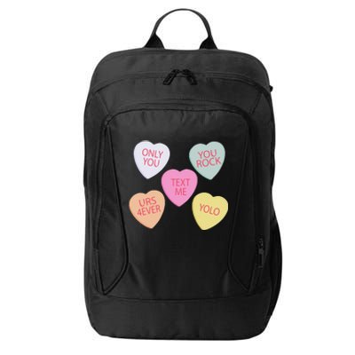 Valentine's Day, Conversation Hearts, Funny Valentine's Day City Backpack