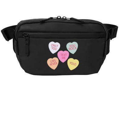 Valentine's Day, Conversation Hearts, Funny Valentine's Day Crossbody Pack