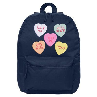 Valentine's Day, Conversation Hearts, Funny Valentine's Day 16 in Basic Backpack