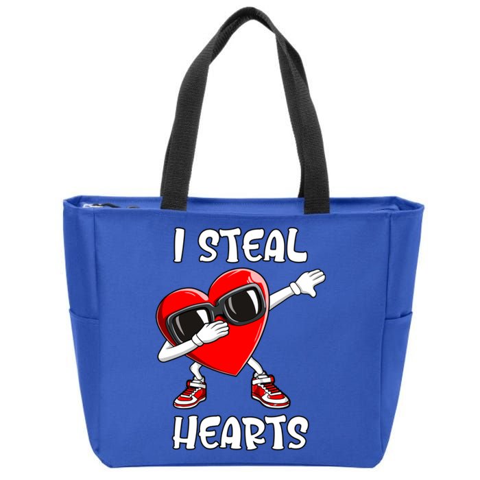 Valentines Day Cool Gift Love Dabbing Heart Gift Zip Tote Bag